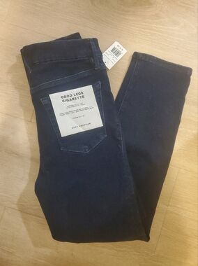 Good American Good Legs Cigarette Jeans — Deep Navy 6-12